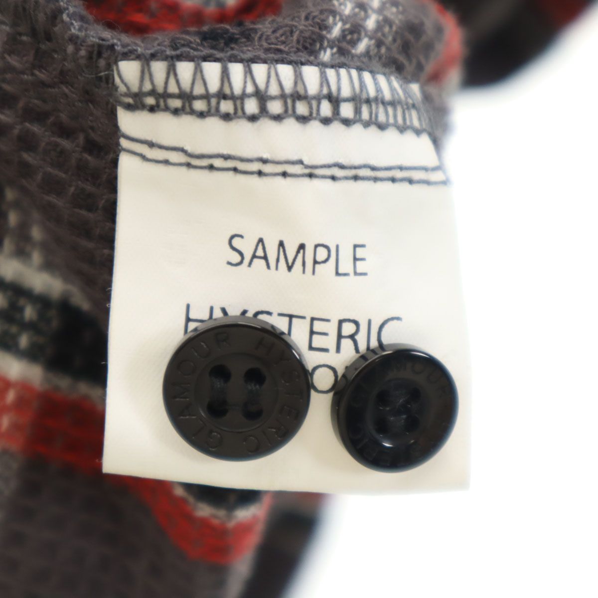 HYSTERIC GLAMOUR ヒステリックグラマー チェック柄 バック刺繍 半袖