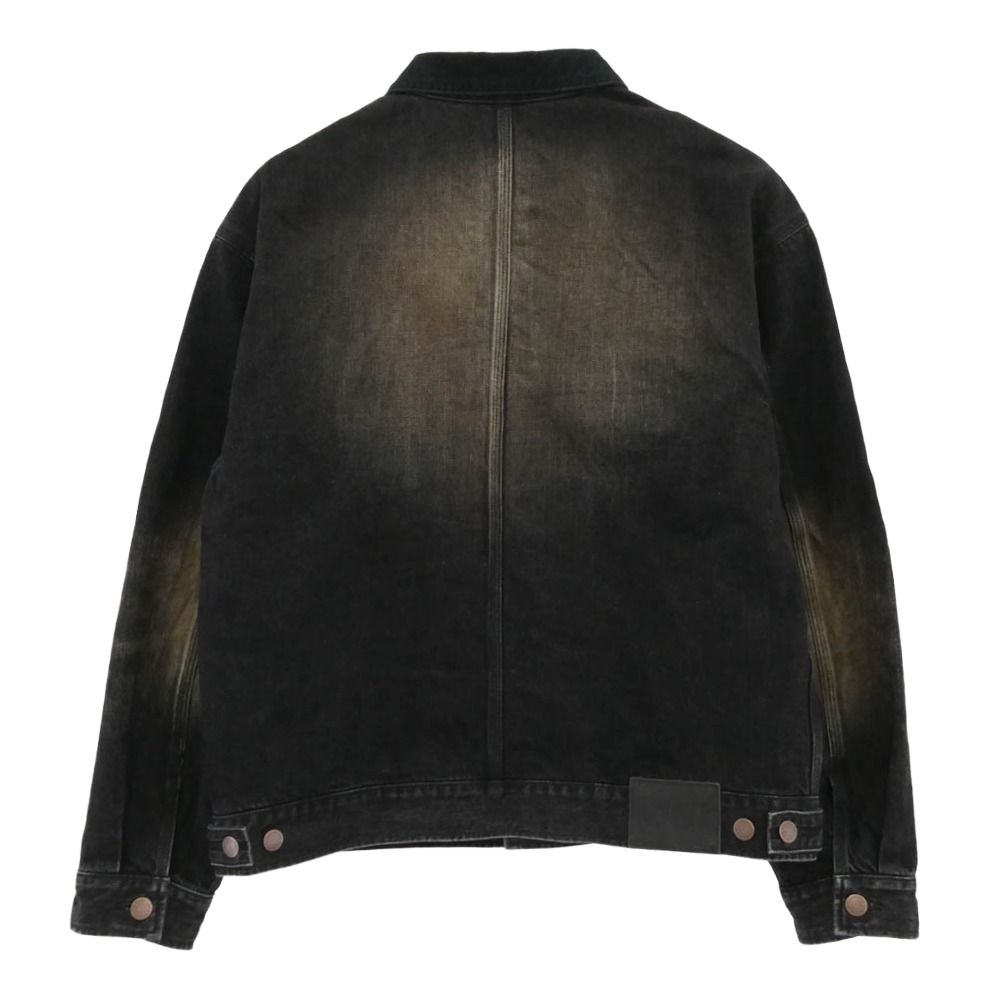 Supreme シュプリーム 25AW Distressed Selvedge Trucker Jacket Washed Black ディストレスト セルビッジ ウォッシュドブラック トラッカー デニム ジャケット ブラック系 L【極上美品】【中古】 Supreme シュプリーム 25AW DISTRESSED SELVEDGE ディストレッスド