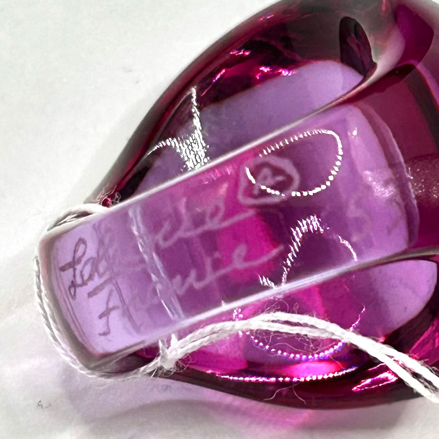 未使用品 LALIQUE ラリック カボションリング パープル 11号 箱付き