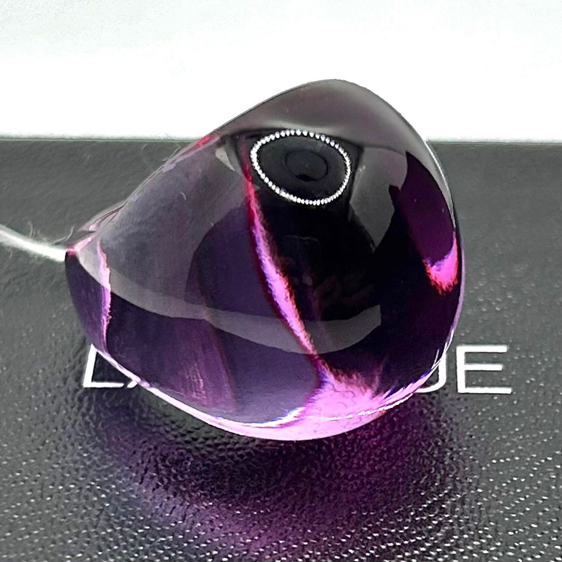 未使用品 LALIQUE ラリック カボションリング パープル 11号 箱付き