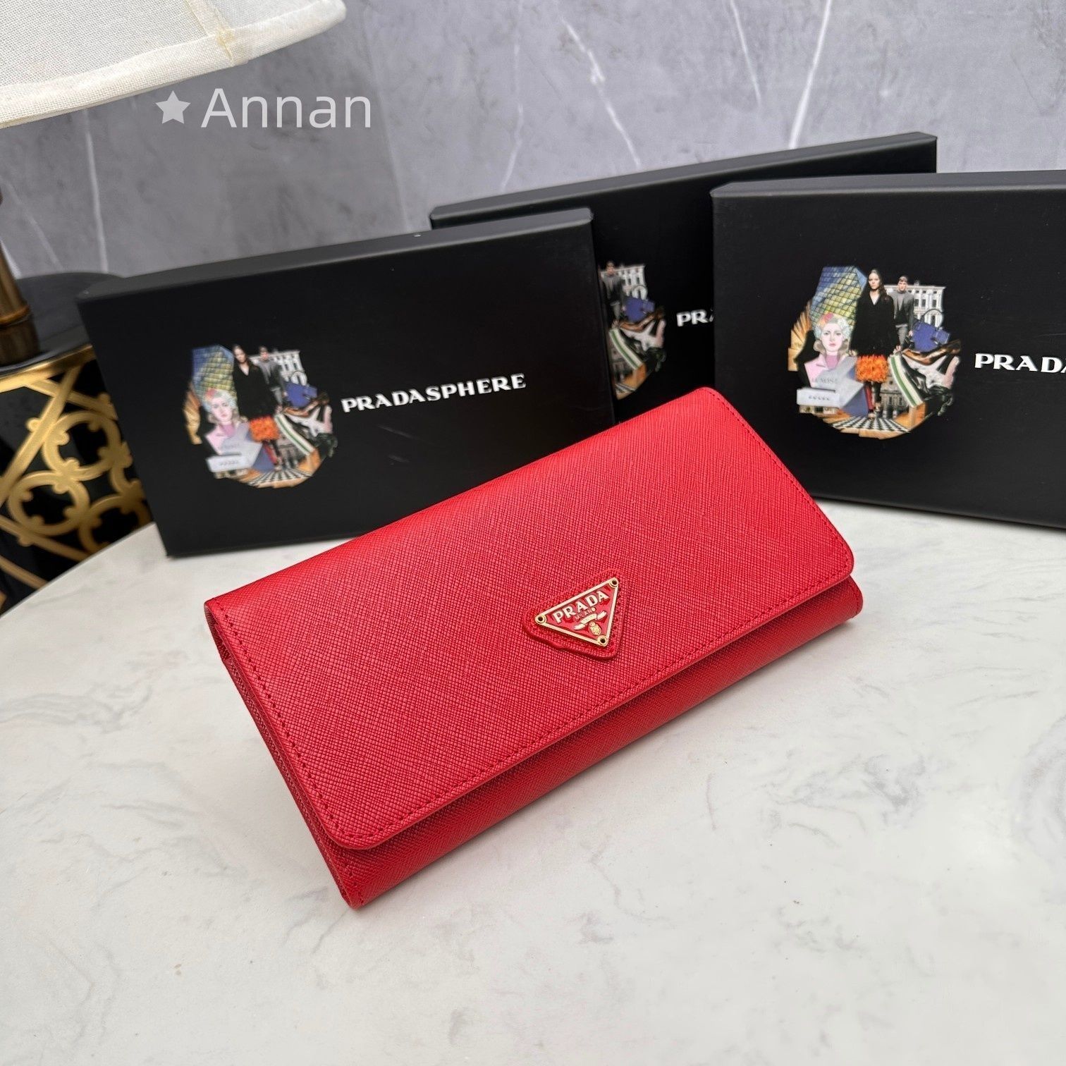美品☆極美品 PRADA プラダ 長財布 さいふ ウォレット 長財布 小銭入れ