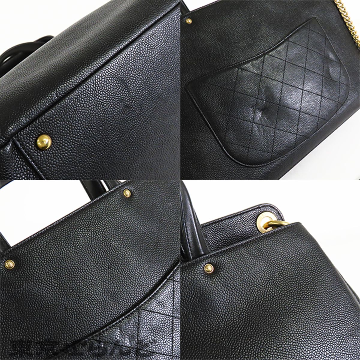 シャネル CHANEL ココマーク ハンドバッグ ブラック 黒 ゴールド金具
