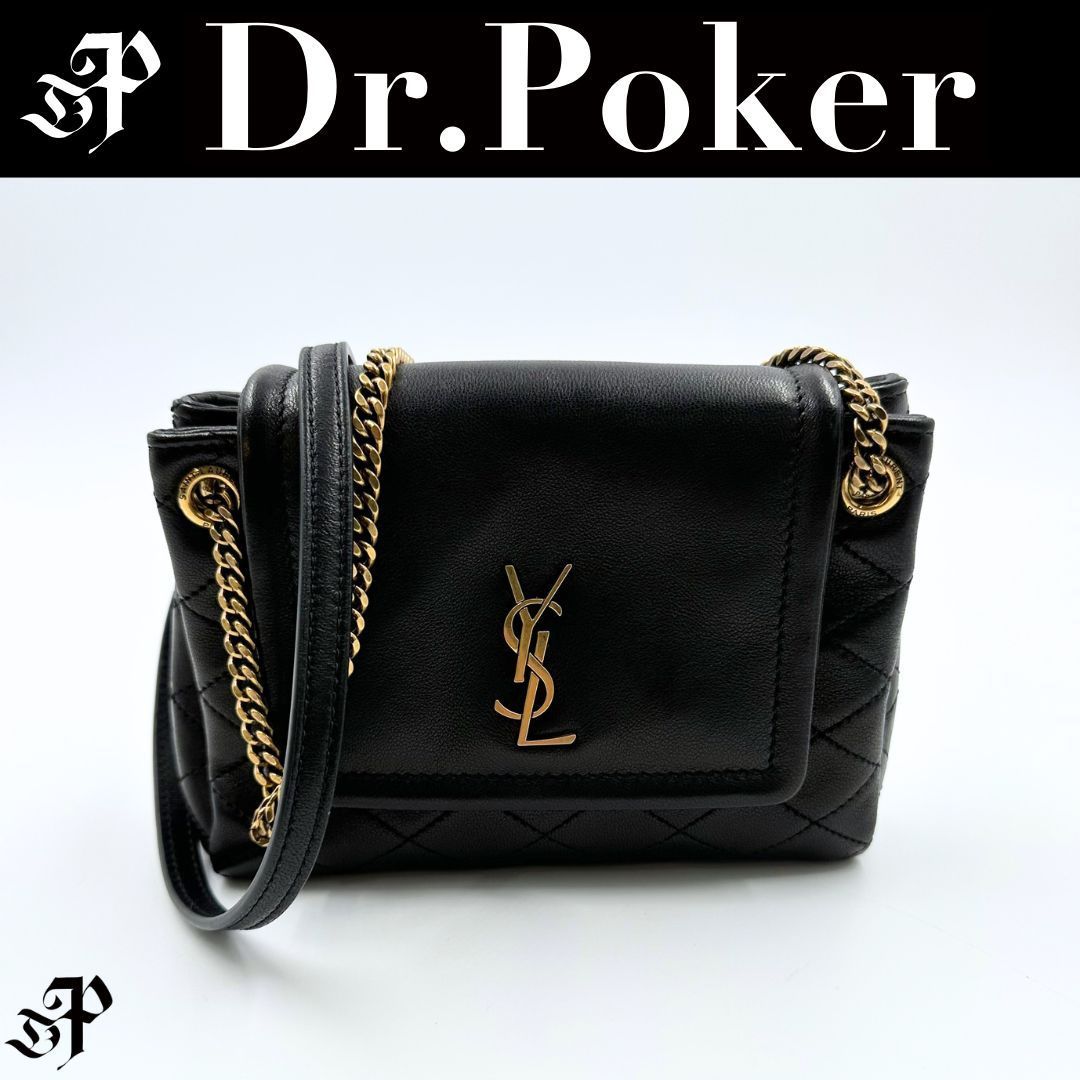 美品】Saint Laurent ミニ ノリータ レザー チェーンショルダーバッグ
