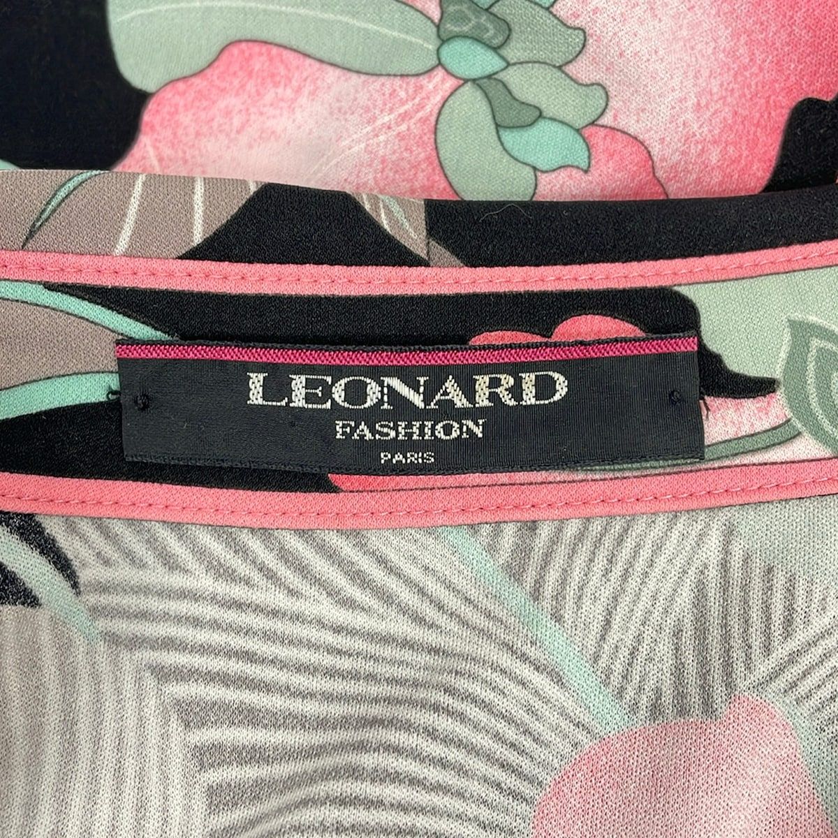 LEONARD(レオナール) ジャケット サイズLL レディース美品 - 黒×ピンク