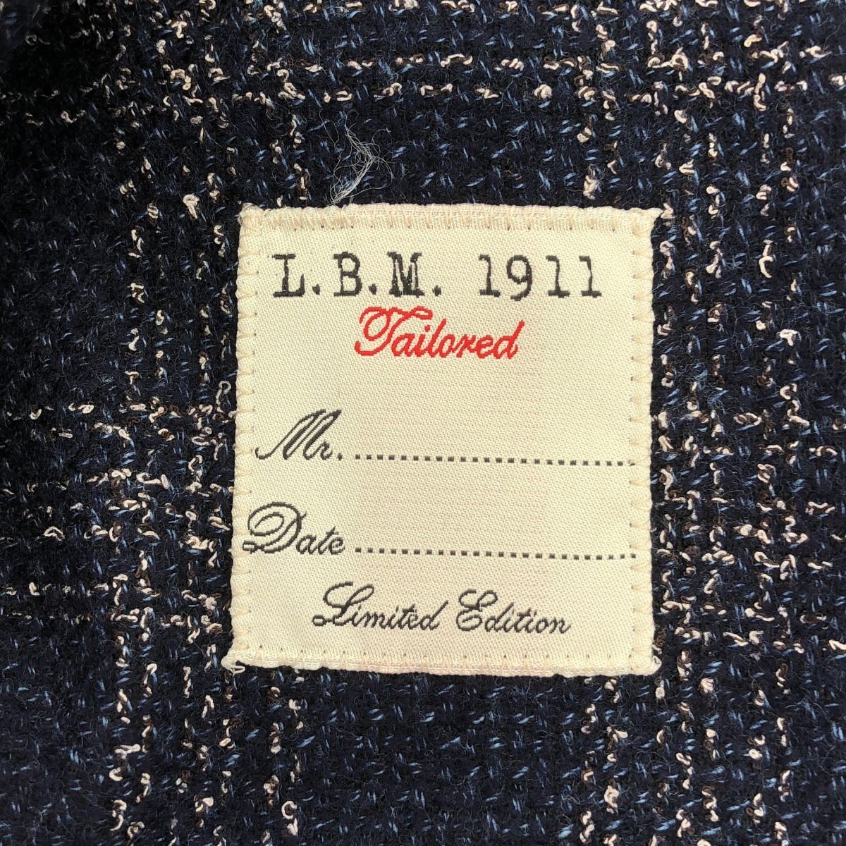 L.B.M.1911 エルビーエム1911 ウールチェックテーラードジャケット