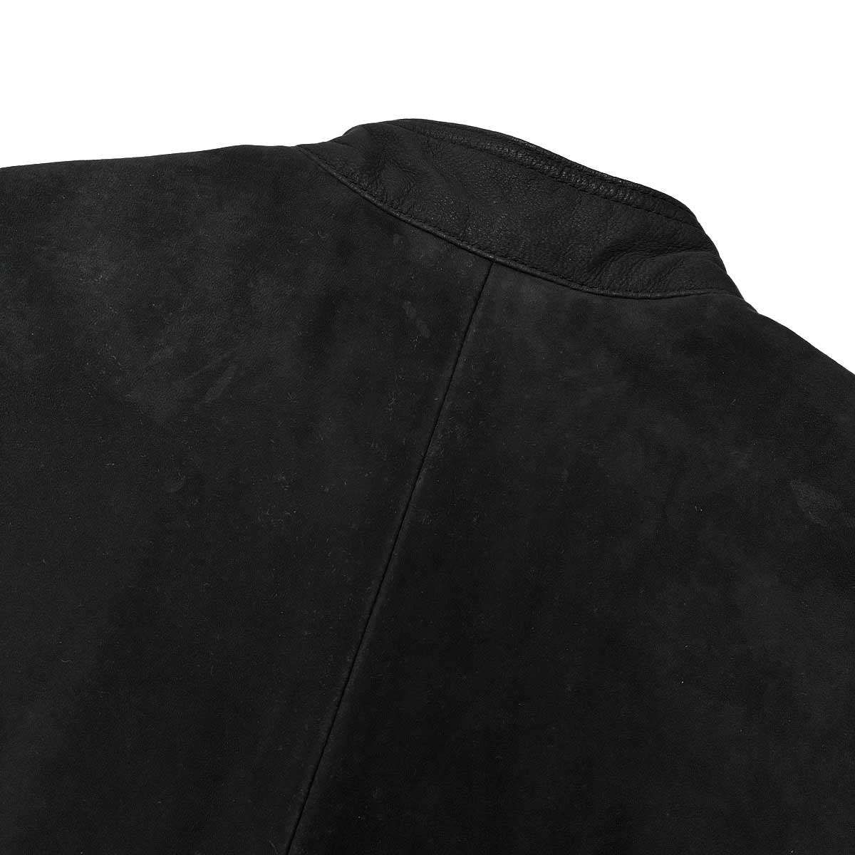DENHAM デンハム RYBACK JACKET SMS ヌバックレザージャケット  ブラック S DENHAM デンハム RYBACK JACKET SMS ヌバックレザージャケット