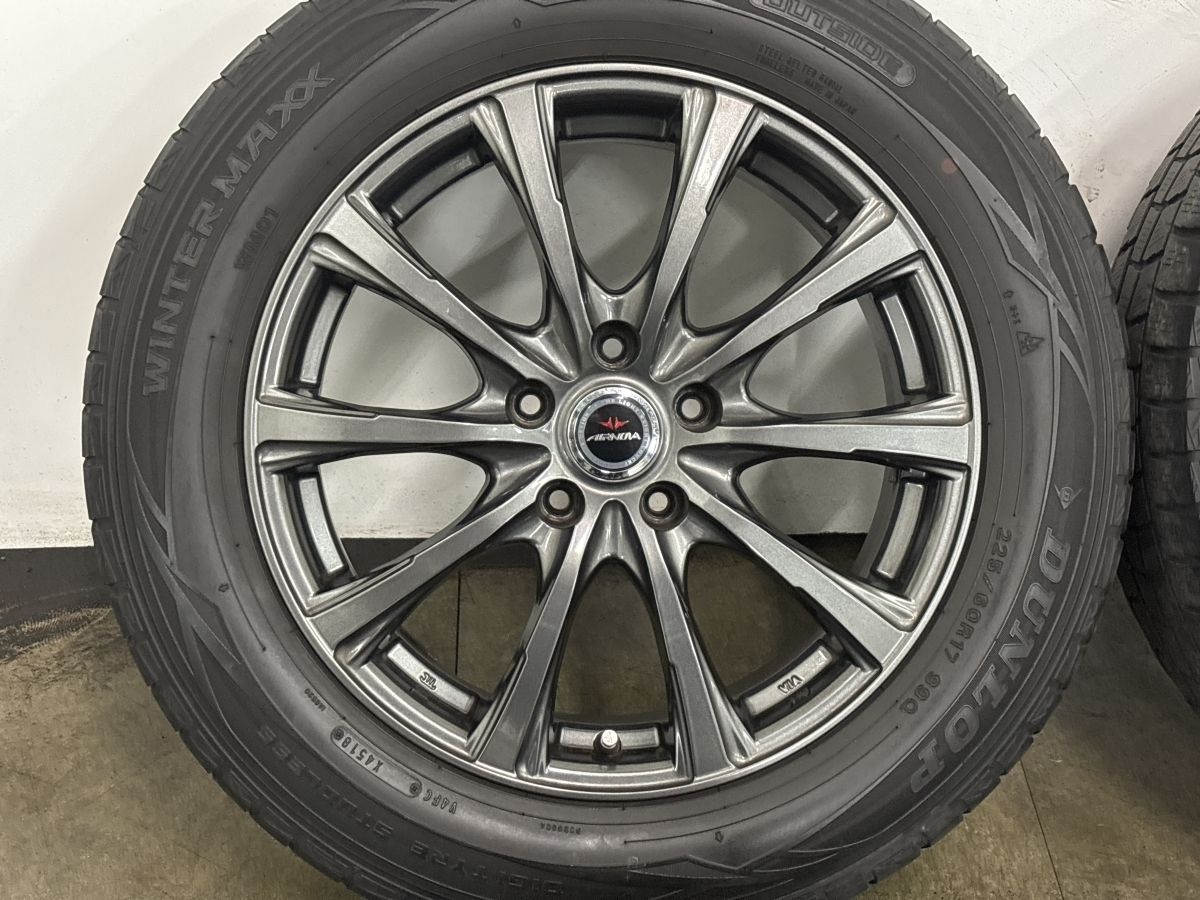 225/60R17バリ山スタッドレスダンロップ2023年イボ付きバリ溝きれい美 