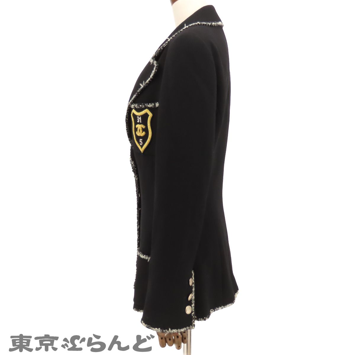 シャネル アンディーズブレザー P24952 V12963 黒 ウール シルク