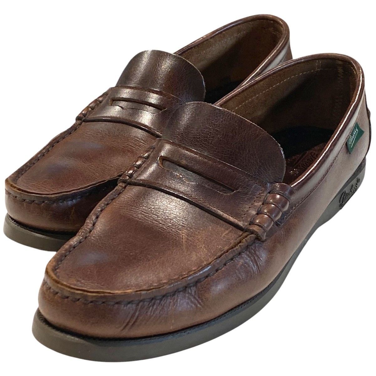 PARABOOT 0421／CORAUXモカシンコインローファーレザーシューズ