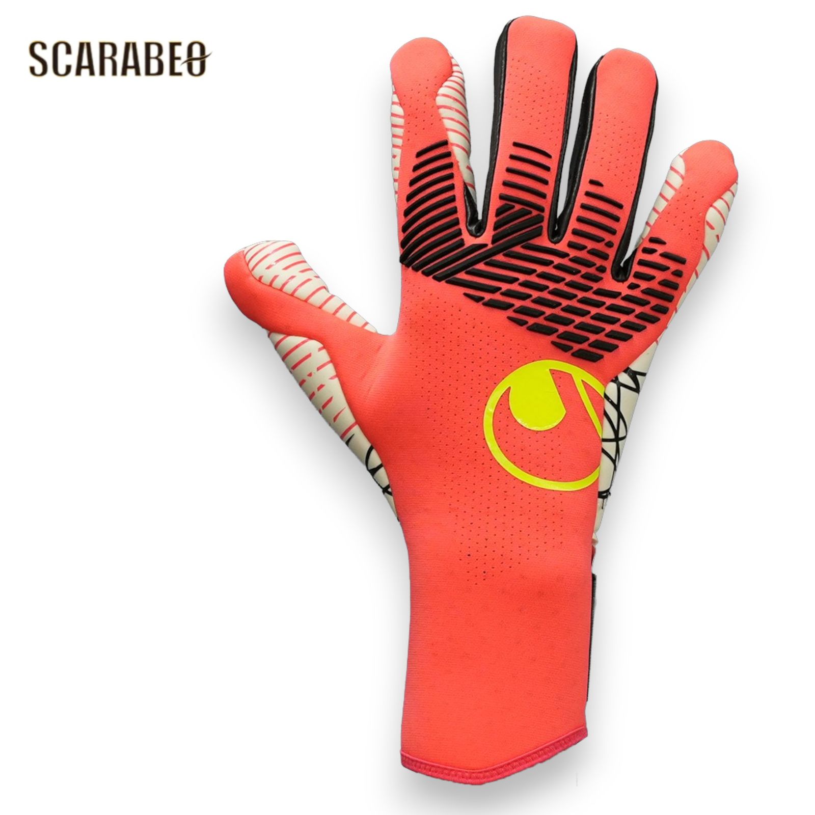 ウールシュポルト ファングマシーネ ZNE ウルトラグリップ ハーフネガティブ キーパーグローブ uhlsport GKグローブ フローレッド 1011408