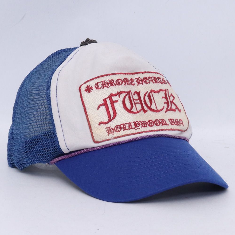 CHROME HEARTS トラッカーキャップ FUCK サイズ4 ブルー - メルカリ