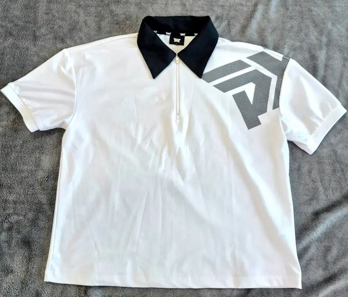 正規品 PXG ゴルフ レディース BIG ロゴ ハーフ ジップアップ カラ T