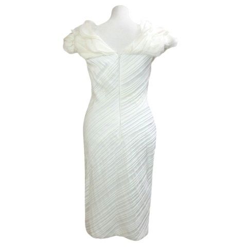 TADASHI SHOJI ノースリーブワンピース ひざ丈 0 タダシショージ TADASHI SHOJI ワンピース ひざ丈 ノースリーブ フリル