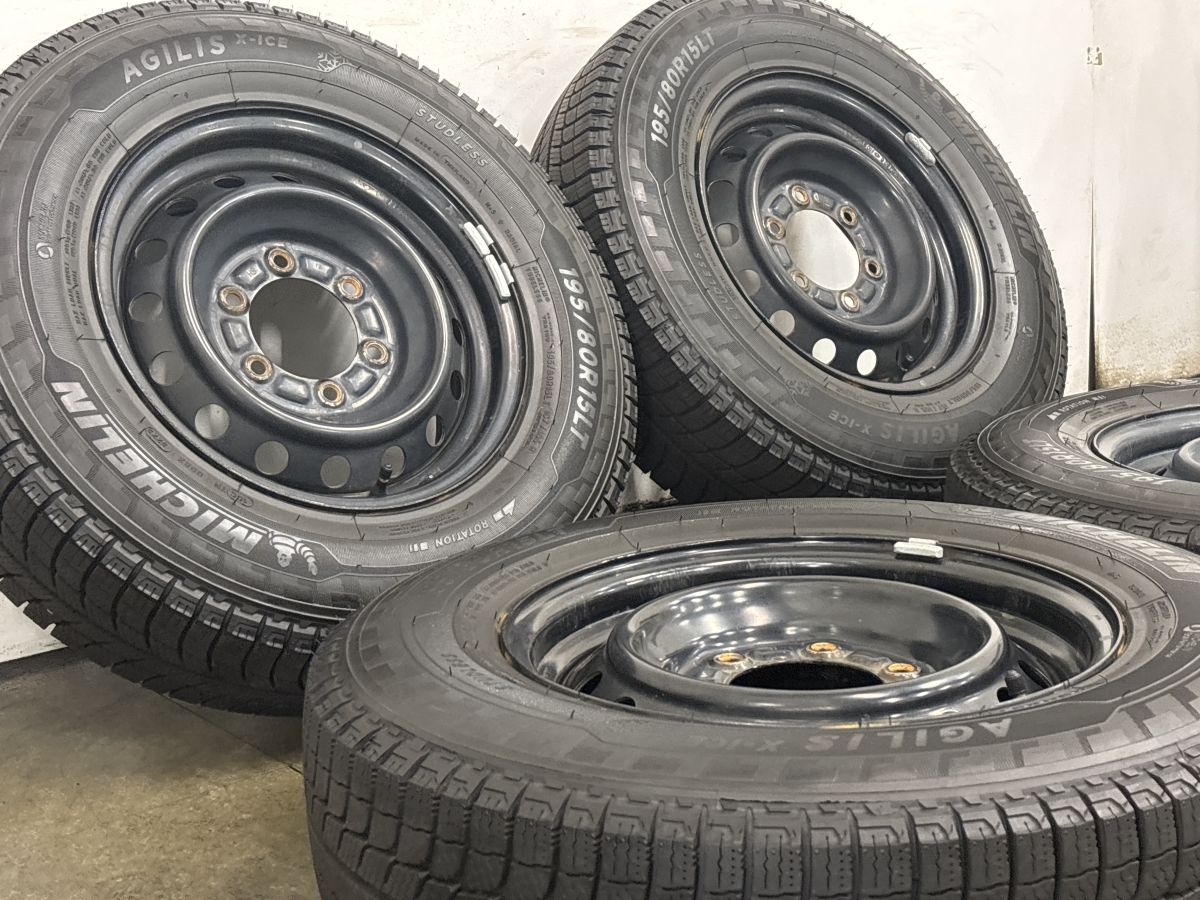 超バリ溝 スタッドレス付】トヨタ 200 ハイエース 純正 15in 6J +35