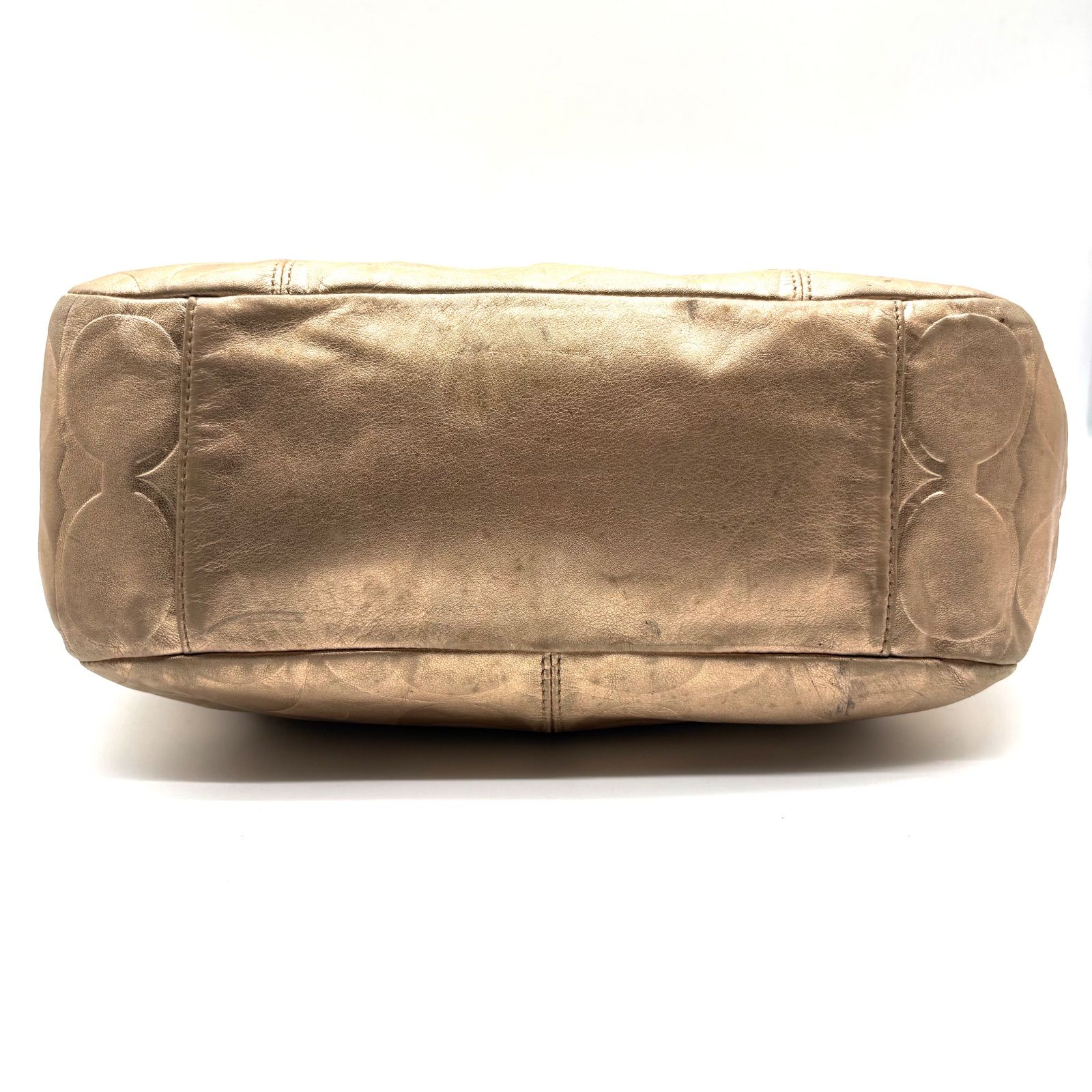 COACH Y2K Gallery Embossed Metallic Signature Tote Bag F17727 