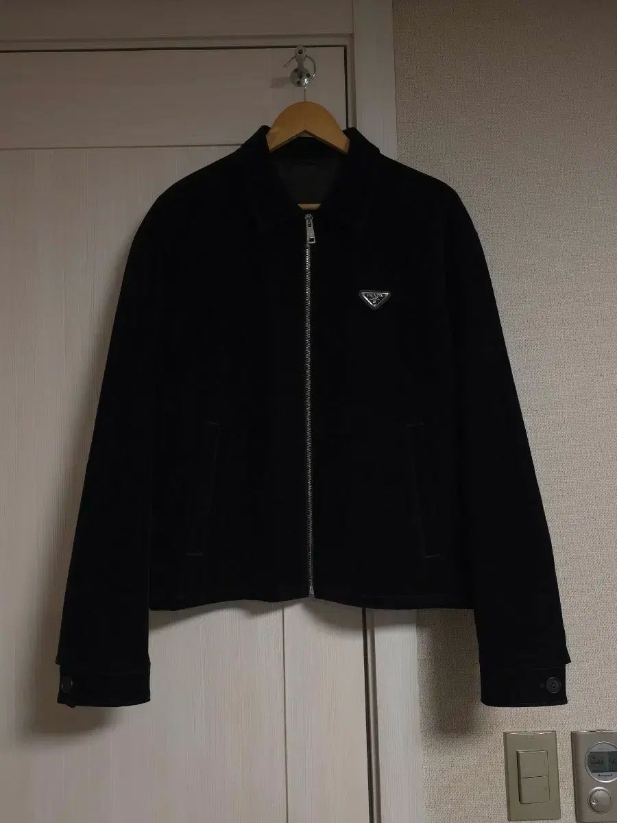L PRADA プラダ ツアーベルベット ブルゾン ジャケット ブラック