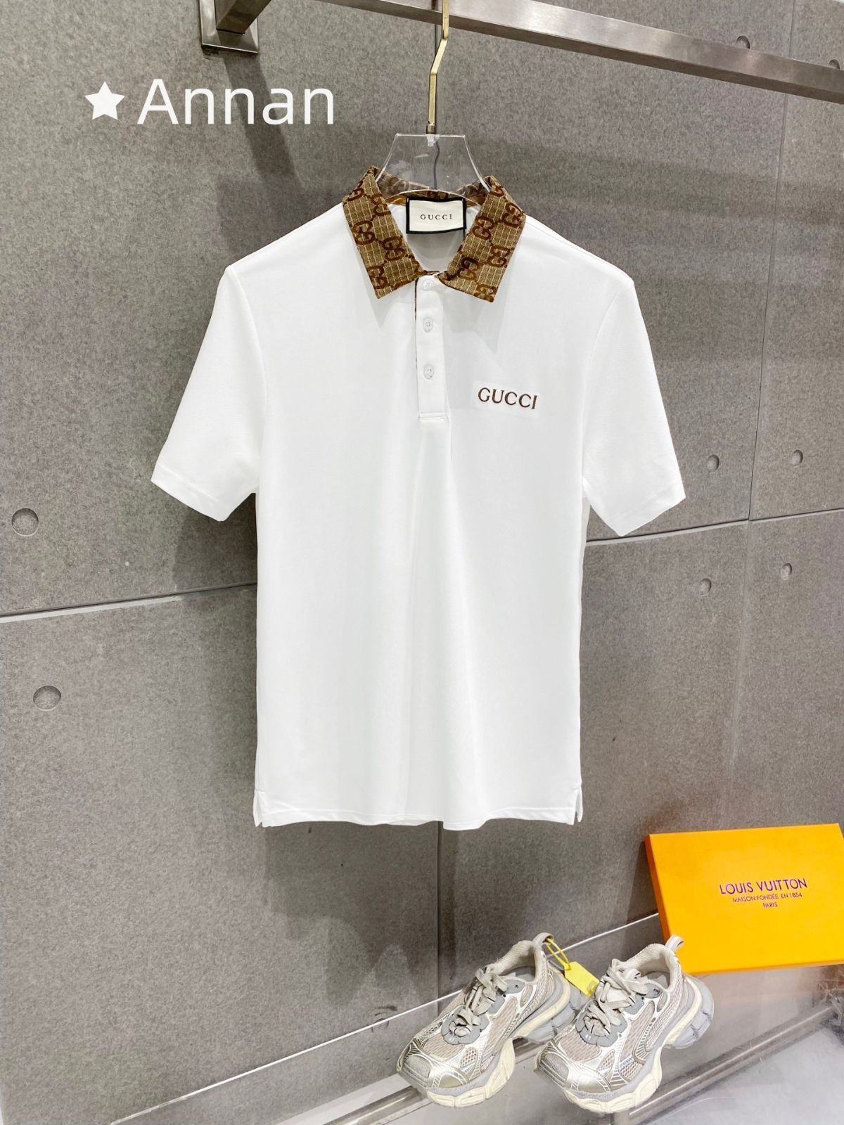 激レア 本日特価 美品新品 タグ付 GUCCI グッチ ポロシャツ 半袖シャツ POLO メンズ レディース ユニセックス カジュアル