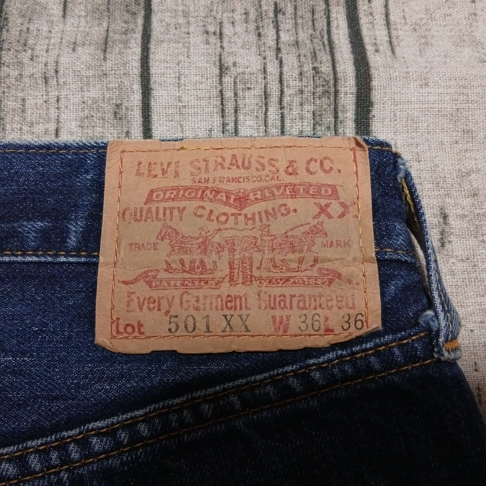 W36】 超雰囲気 バレンシア製 98年 LEVI'S 501XX 1955 BIG E ヒゲ 555