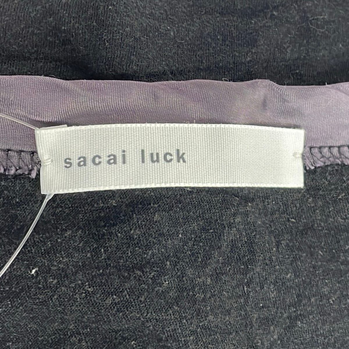 メ*ル様 サカイラック　マント　sacai luck　サイズ１　ネイビー sacai luck(サカイラック) 半袖カットソー サイズ2 M レディース 黒