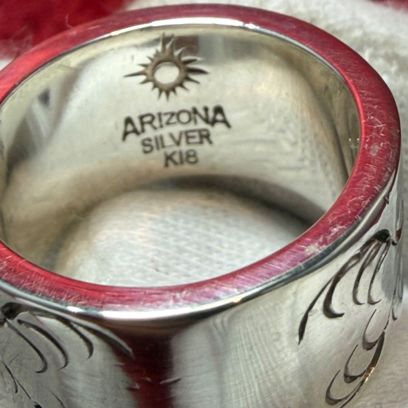 美品 太陽神 リング14号 SILVER×K18 14.2g アリゾナフリーダム/ARIZONA