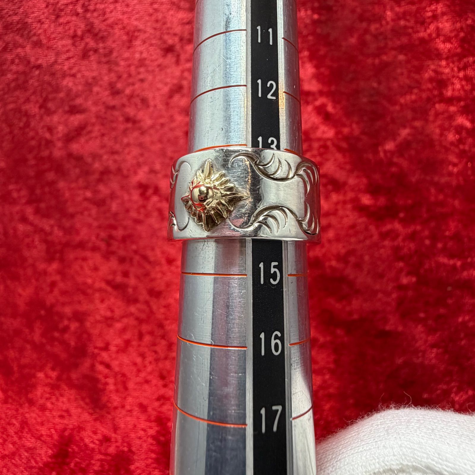 美品 太陽神 リング14号 SILVER×K18 14.2g アリゾナフリーダム/ARIZONA