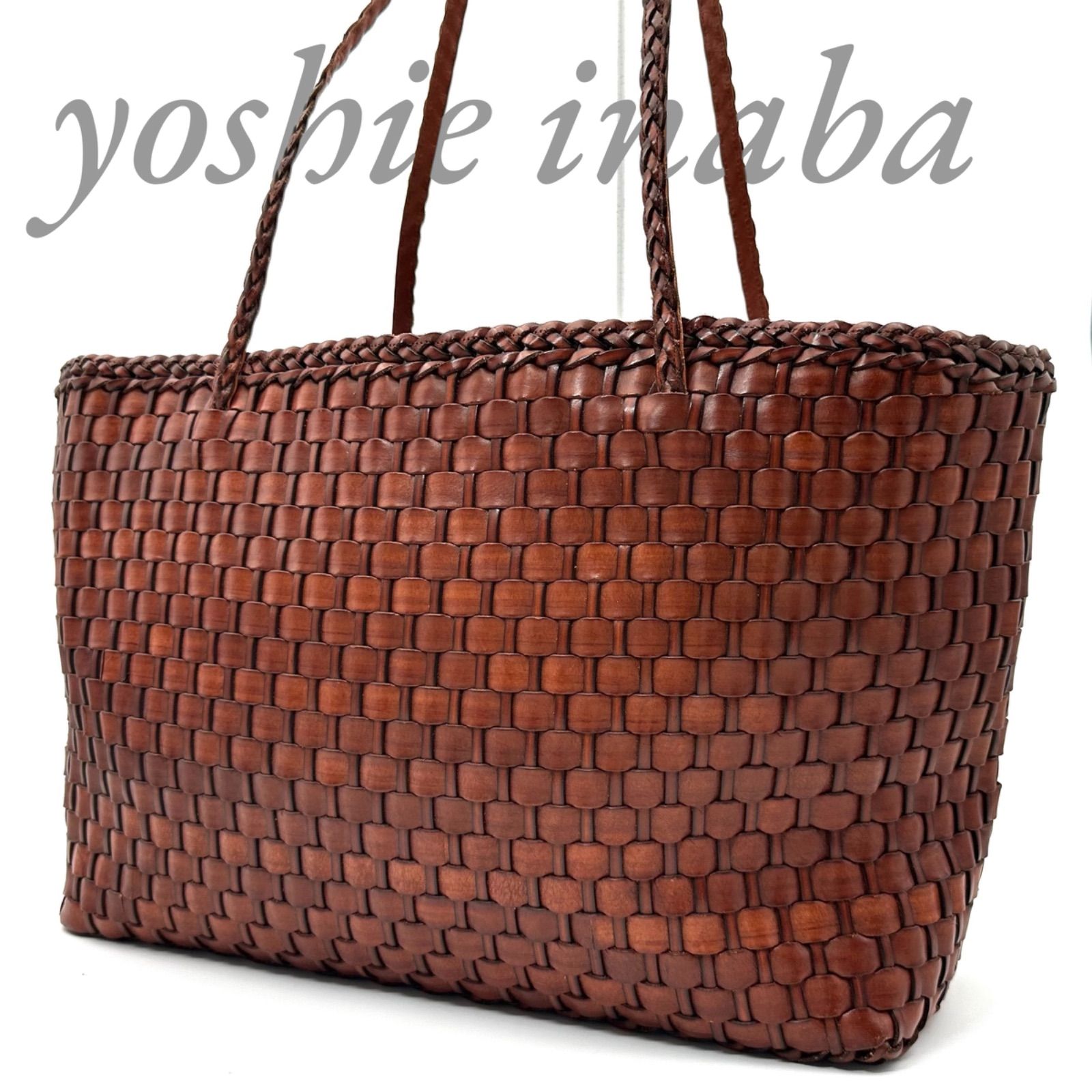 yoshie inaba ヨシエ イナバ レザーバッグ 美品】ヨシエイナバ レザー 