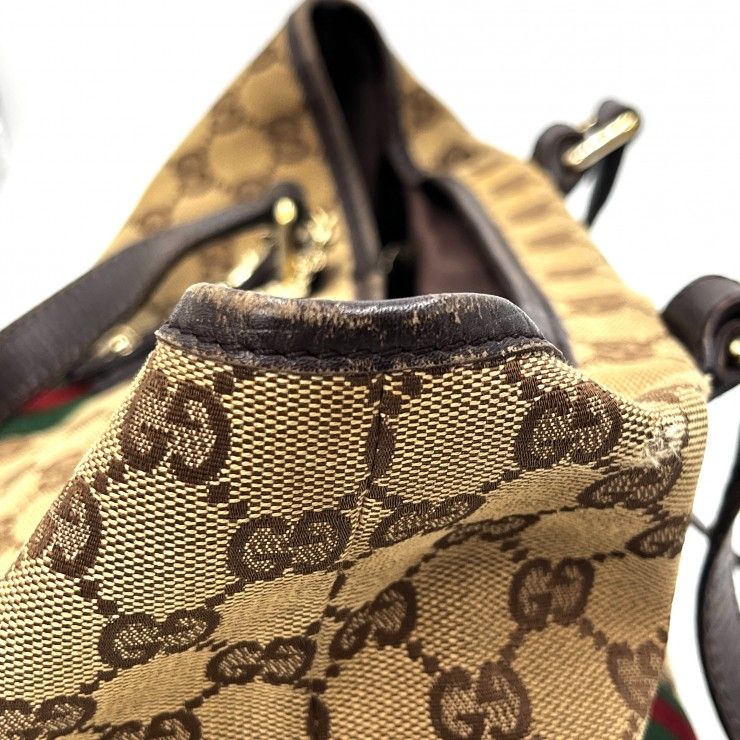 GUCCI（グッチ）GGキャンバス シェリーライン トートバッグ