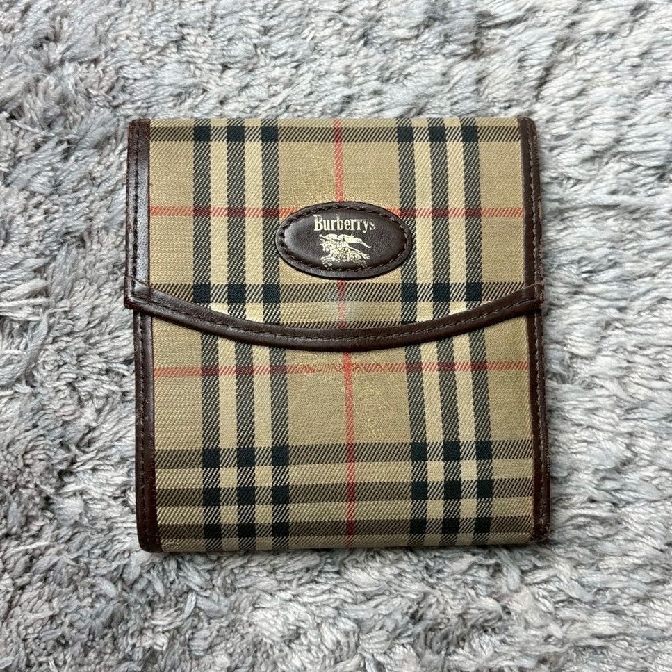 Burberrys バーバリー 三つ折り財布 ノバチェック レザー - メルカリ