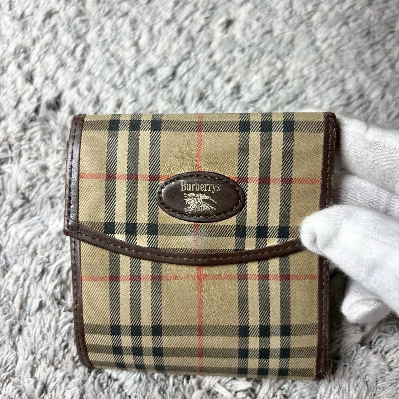 Burberrys バーバリー 三つ折り財布 ノバチェック レザー - メルカリ