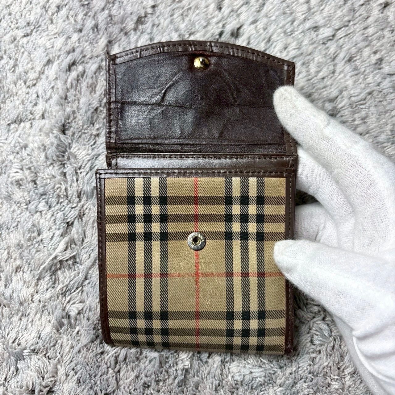 Burberrys バーバリー 三つ折り財布 ノバチェック レザー - メルカリ