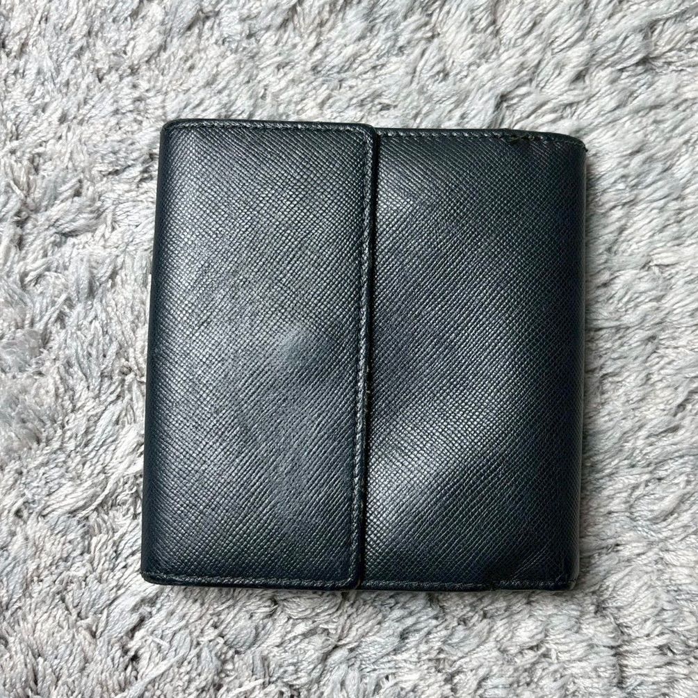 Salvatore Ferragamo フェラガモ 二つ折り財布 レザー ブラック