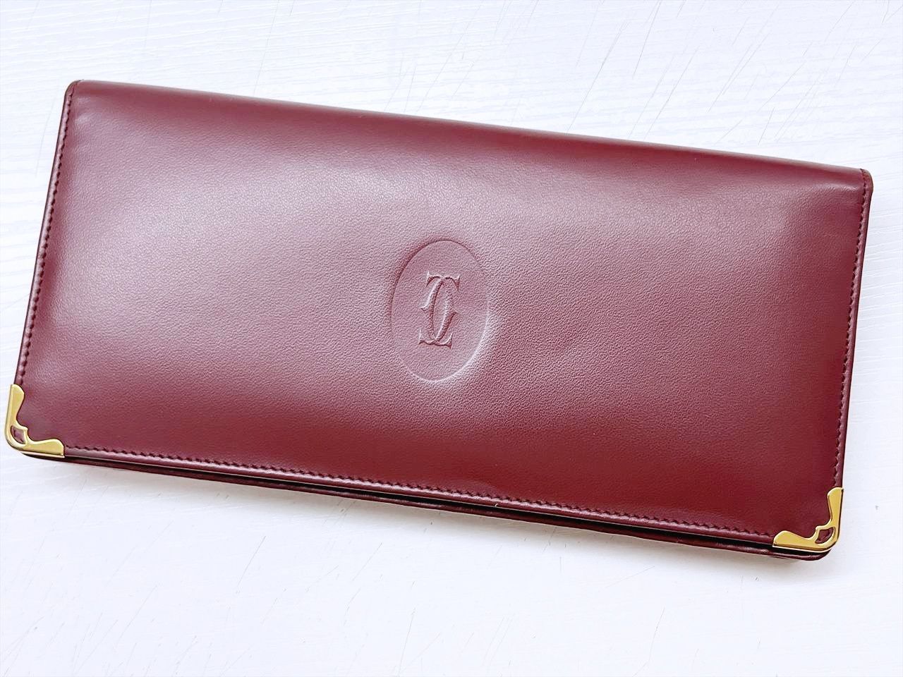 週末タイムセール】カルティエ CARTIER 二つ折り財布マストライン 