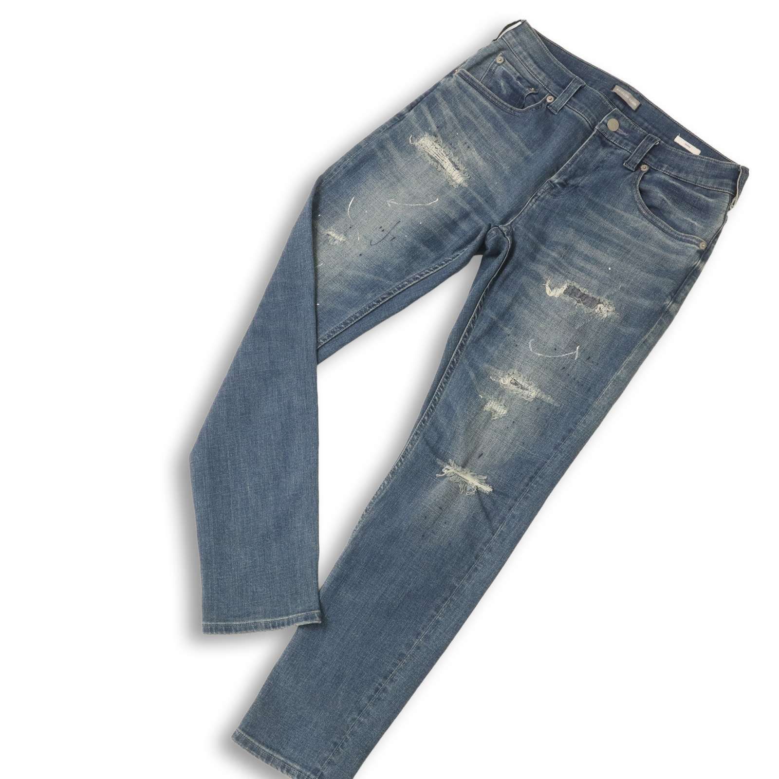BAYFLOW DENIM ベイフロー 通年☆ ダメージ リペア加工 ストレッチ 