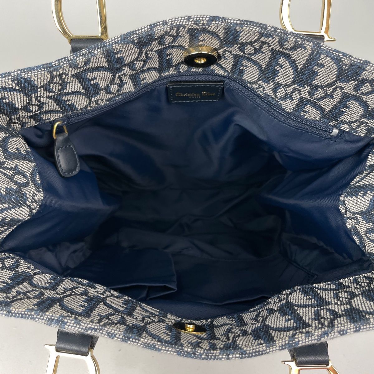 【売り切り】クリスチャンディオール キャディバック　ネイビー クリスチャンディオール Christian Dior トロッター柄 トートバッグ