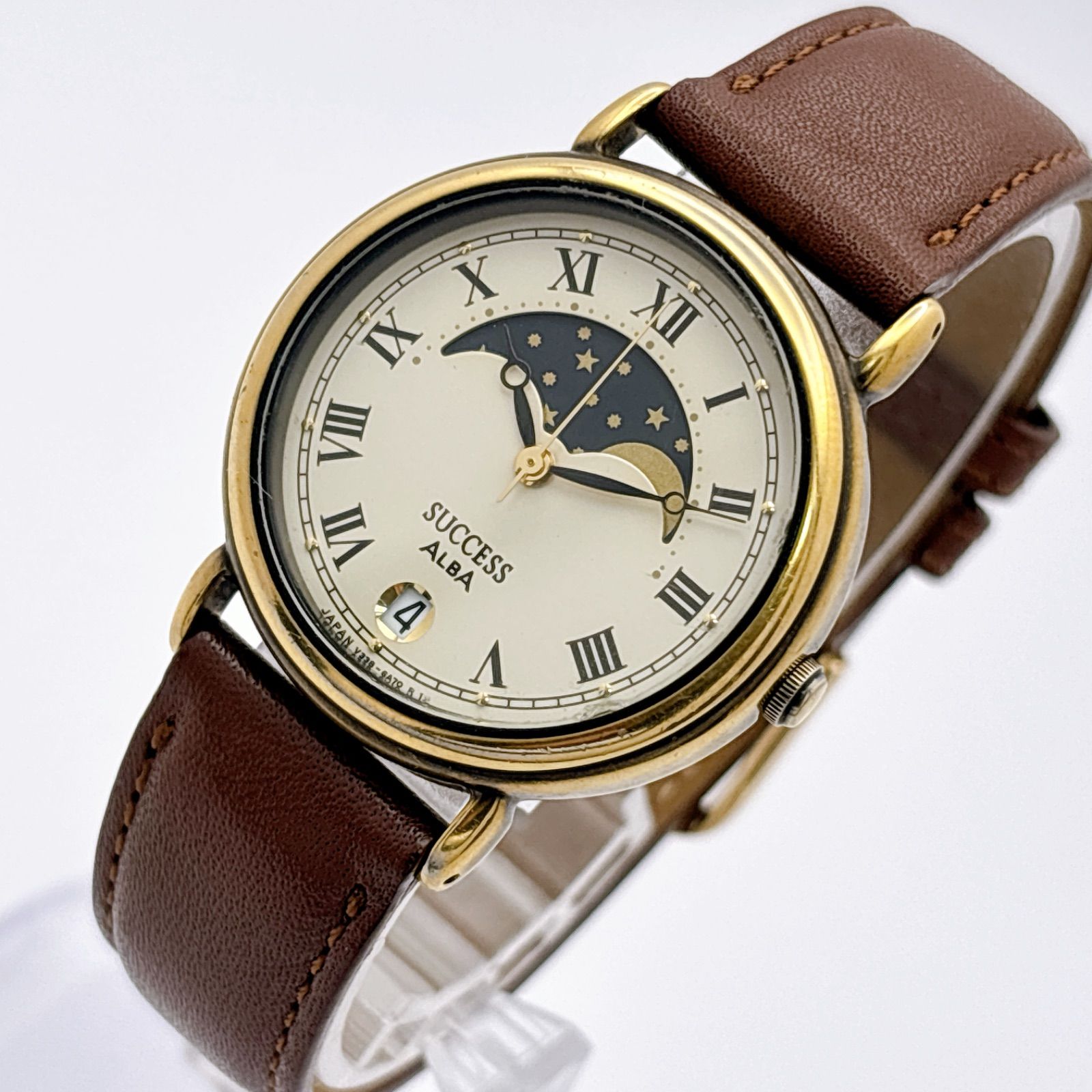 希少 SEIKO ALBA サクセス ムーンフェイズ 新品電池交換済 330 - メルカリ