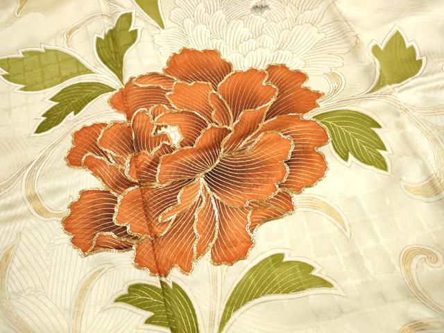 平和屋着物□豪華振袖 駒刺繍 牡丹文 金彩 正絹 逸品 DABH8544qa
