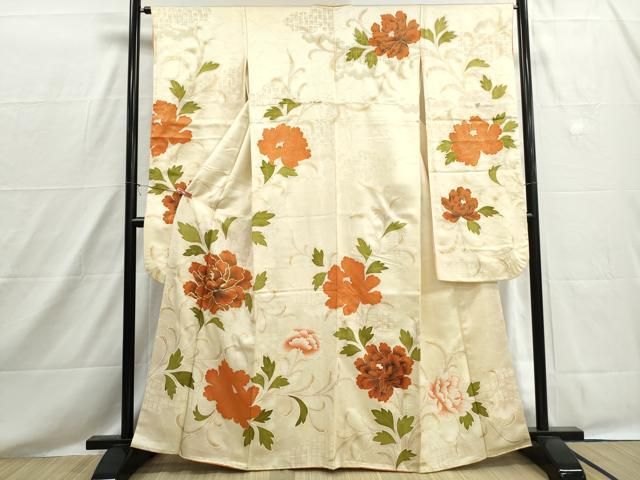 平和屋着物□豪華振袖 駒刺繍 牡丹文 金彩 正絹 逸品 DABH8544qa