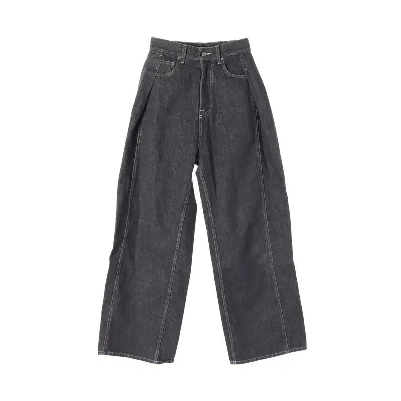 BOURIE ブラックデニム ワイド デニムパンツ/レディース38/TTLAMU2022