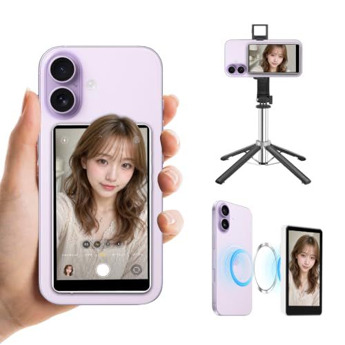 自撮りモニター 「次世代ミラーリング・自撮り革命」4K/1080Pじどりモニター ミラーリング iphone17対応 安定した2.4G/5G WiFi接続 高精細ディスプレイ 50m通信対応 スピーカー搭載 iOS/Android/Magic 637f2098