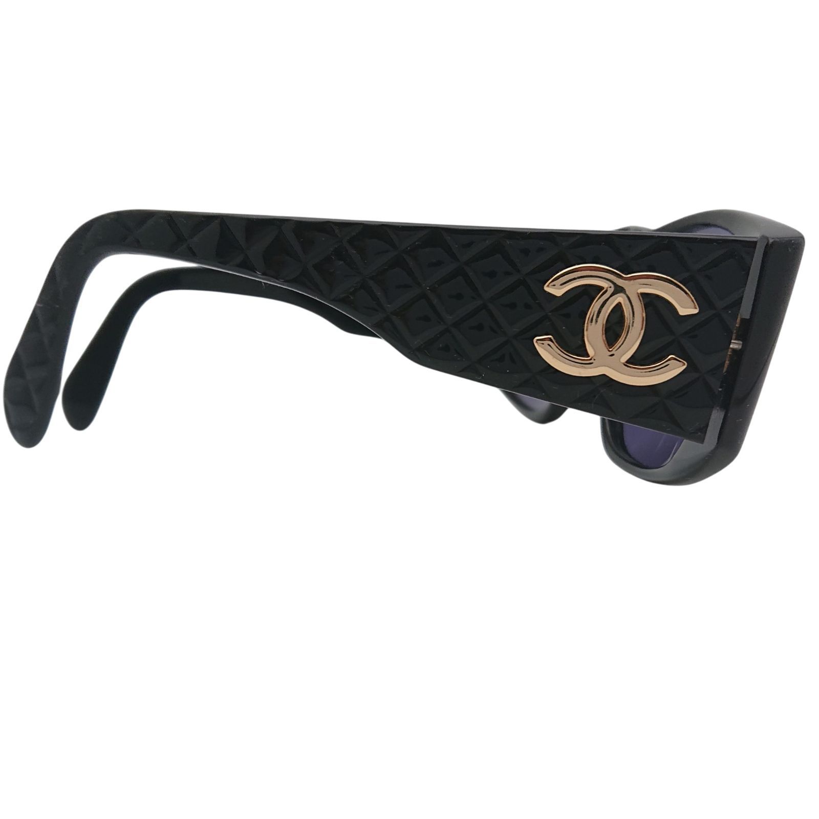 CHANEL シャネル ココマーク サングラス 94305 ブラック ゴールド金具