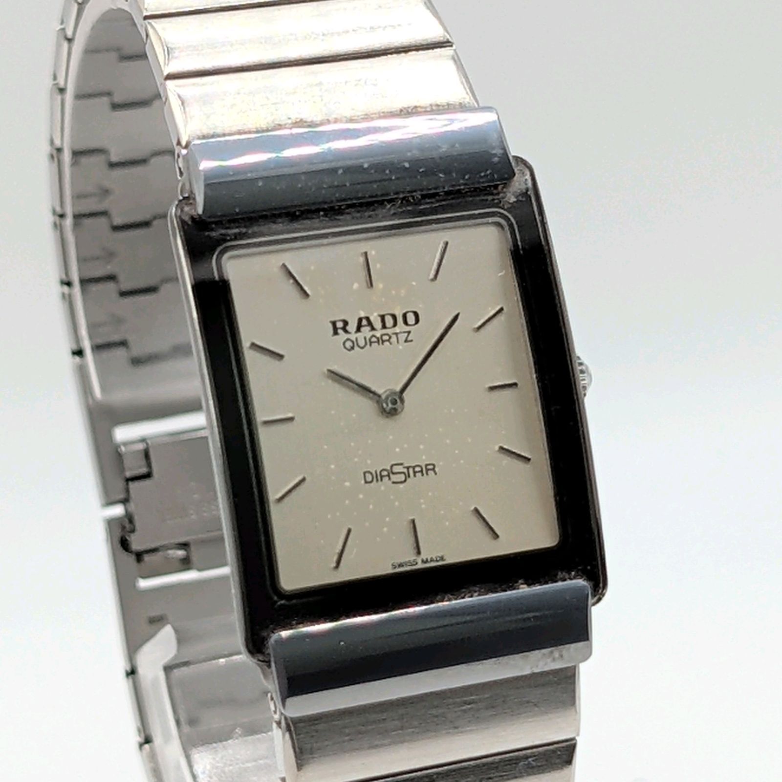 RADO Diastar 153.0520.3 Watch Quartz Ladies Square Silver dial Y2K