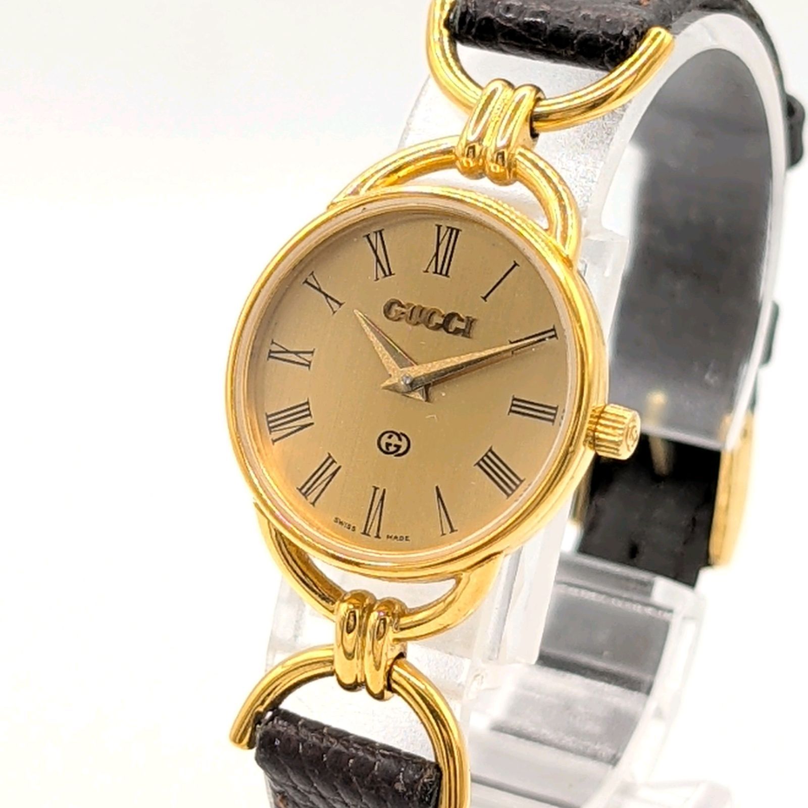 GUCCI ホースビット ゴールド クォーツ レディース腕時計 1458 GUCCI 6000L horse bit Watch Ladies Quartz Square Gold Y2K 00