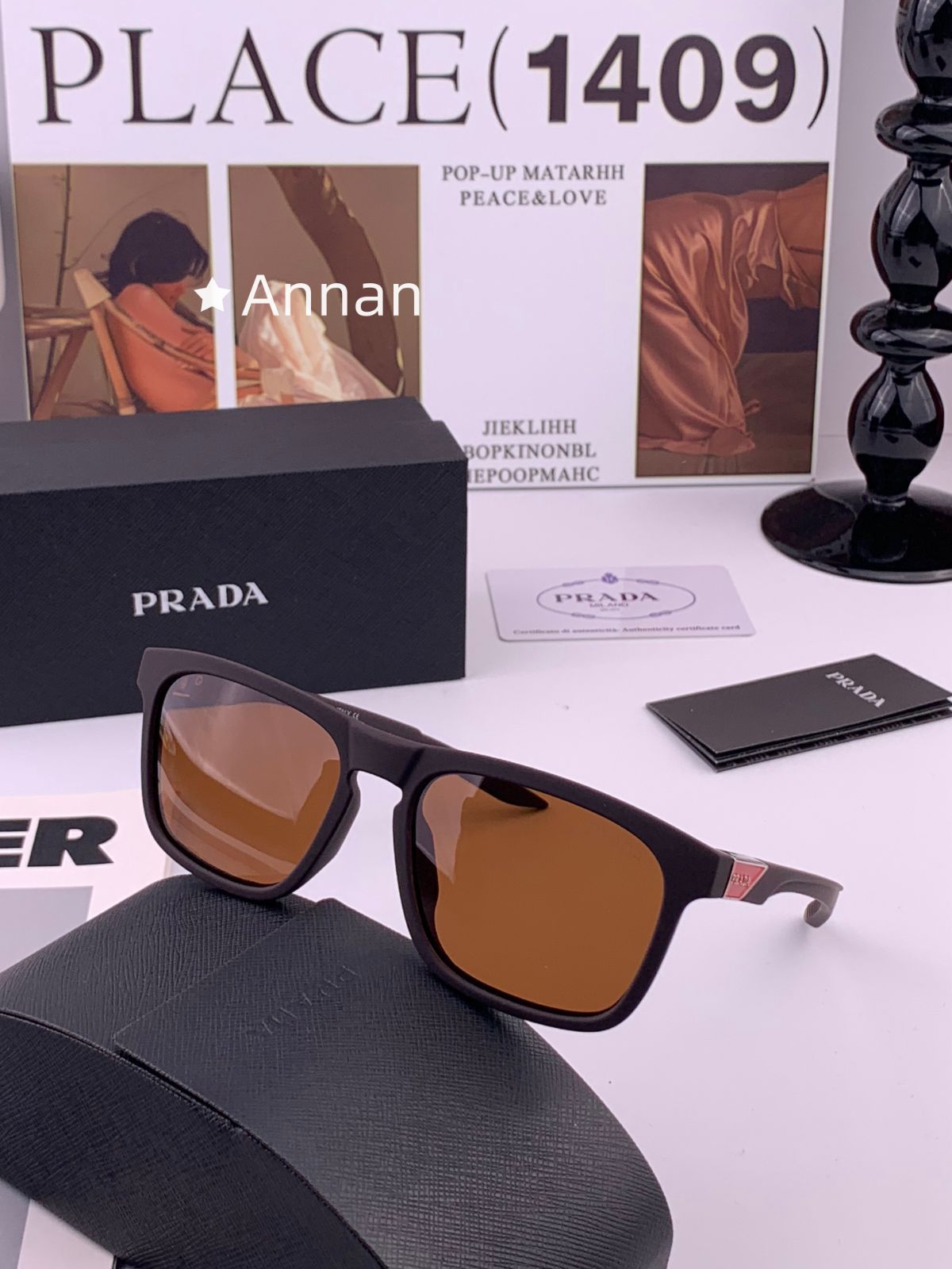 【新品未使用】PRADAサングラス（箱あり）ブラウン 送料無料 超美品 新品！新品 PRADA プラダ サングラス メンズ