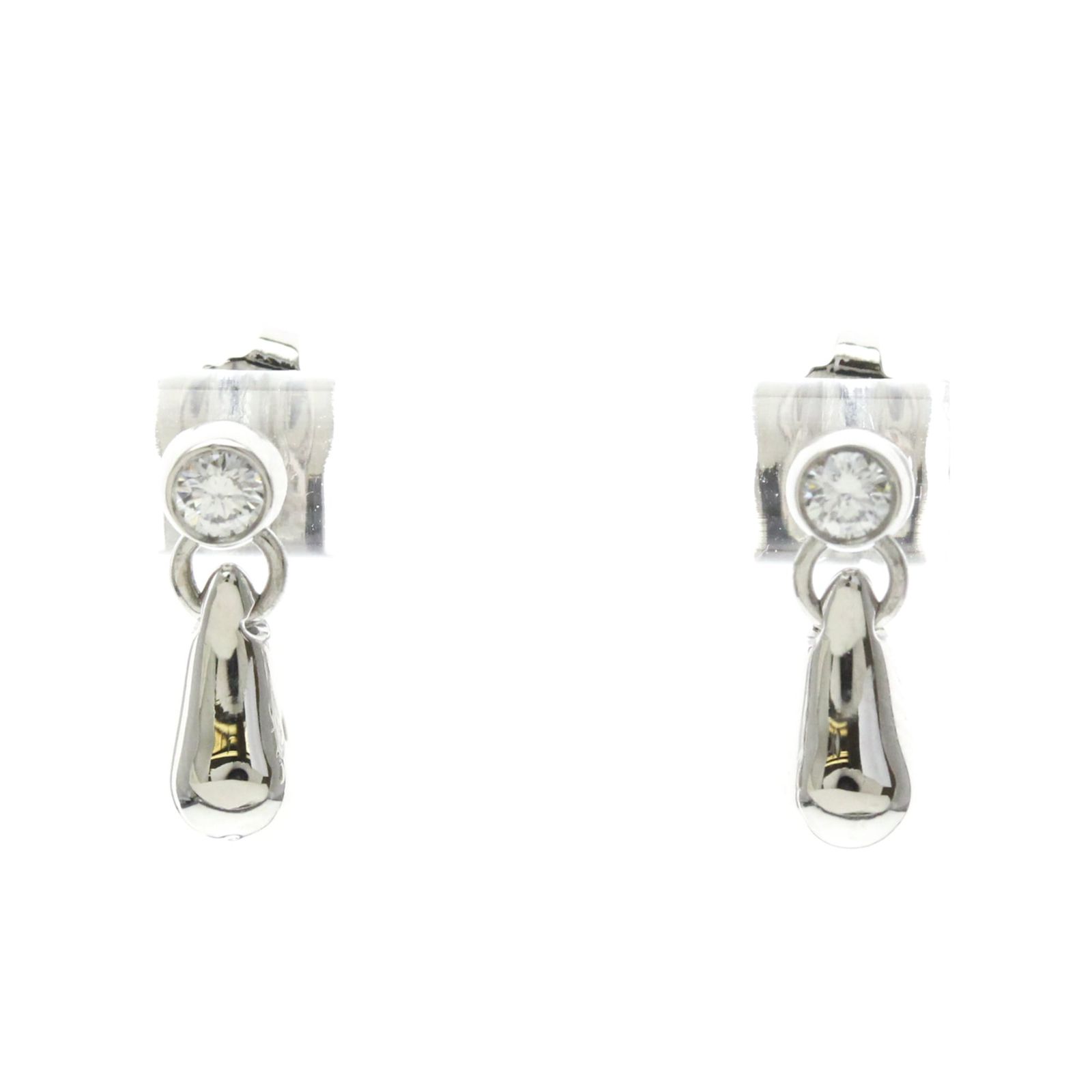 ティファニー(Tiffany) ティアドロップ 1P ダイヤモンド ピアス