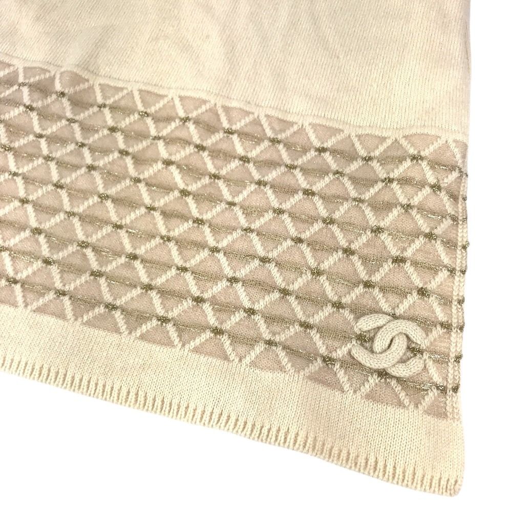 CHANEL シャネル マフラー CC ココマーク ロゴ カシミヤ ベージュ