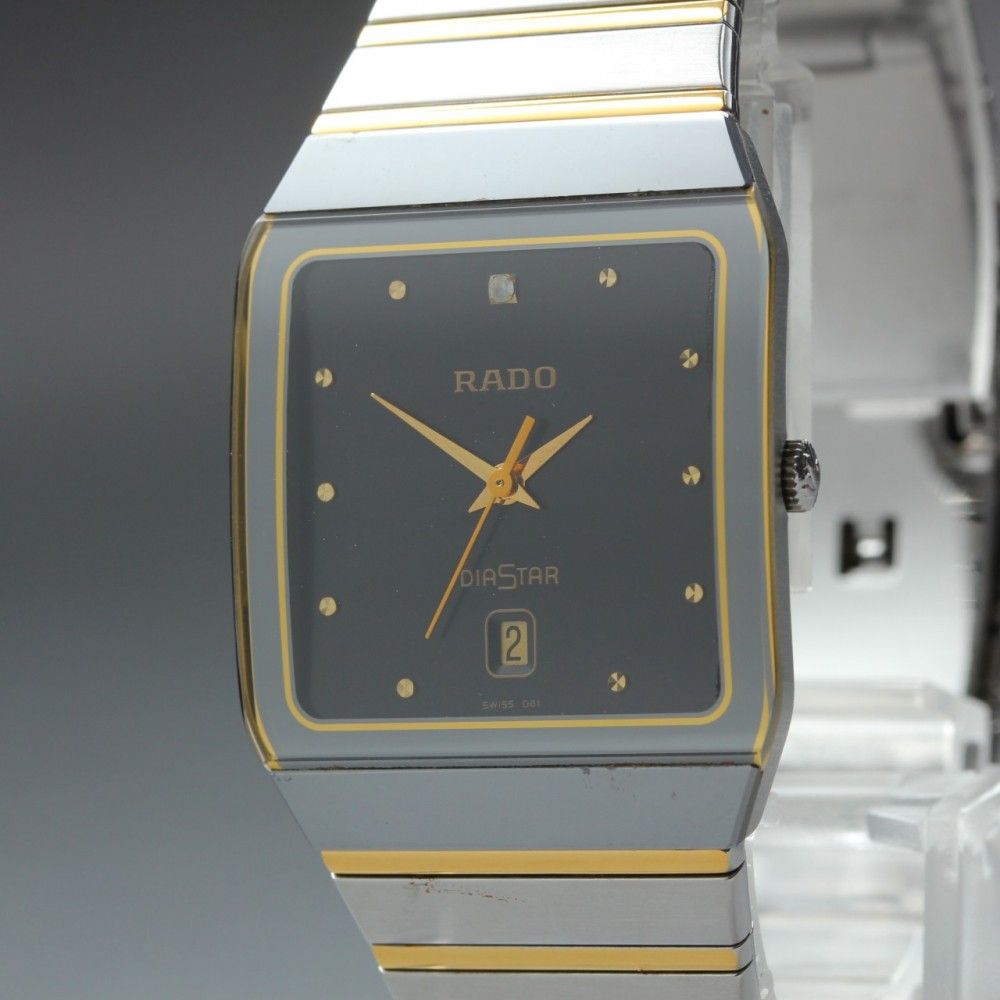 稼働品】RADO Diastar 129.0266.3 スクエア クオーツ メンズ #17544
