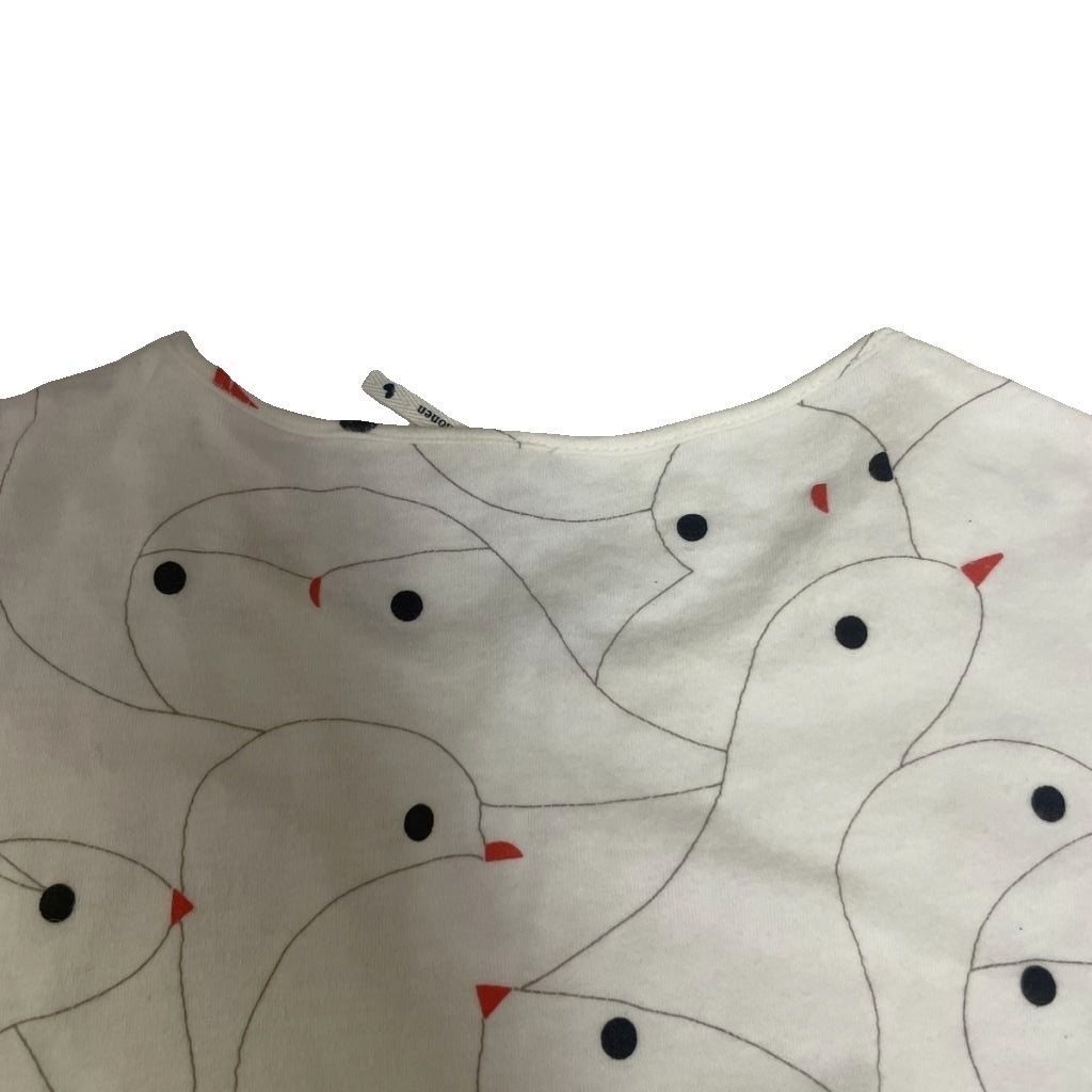 ミナペルホネン mina perhonen 鳥プリント Tシャツ カットソー 半袖