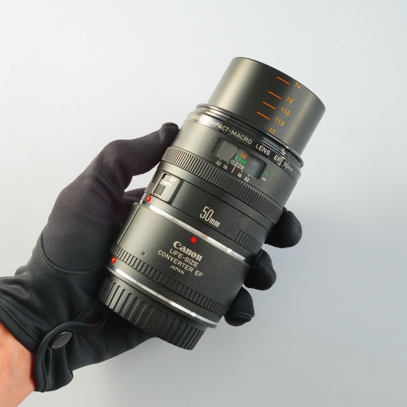 Canon キヤノン EF COMPACT-MACRO 50mm F/2.5 + Life Size Converter