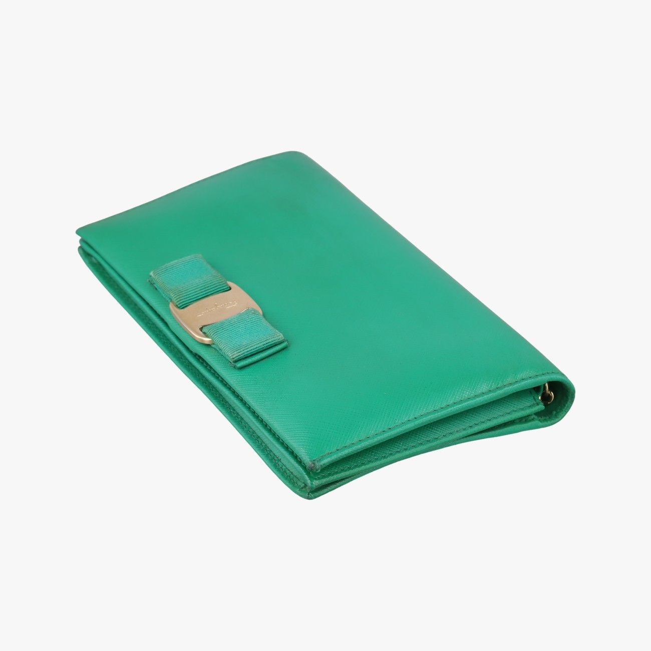 フェラガモFerragamoジニー ヴァラ グリーン レザー KM-22 B850 - メルカリ