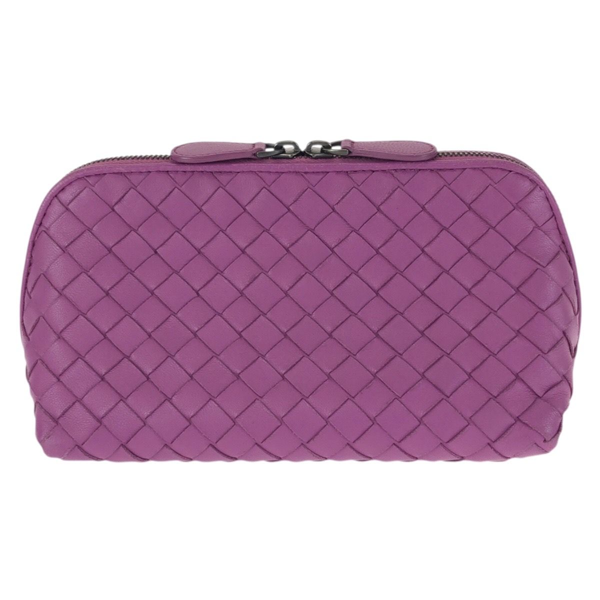 美品 BOTTEGAVENETA ボッテガヴェネタ イントレチャート パープル